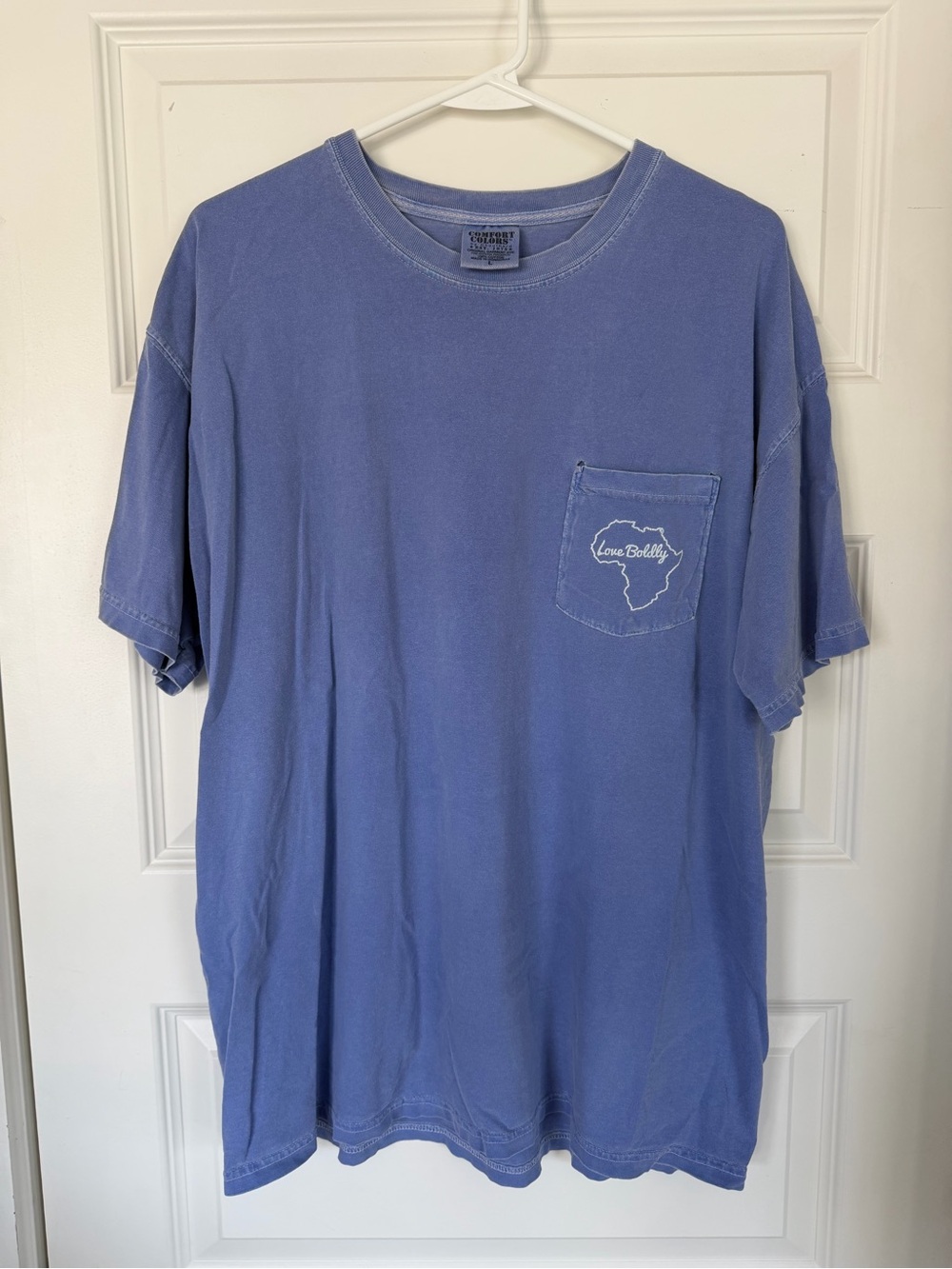 Comfort Colors Church Retrear Men's Blue Pocket Tee